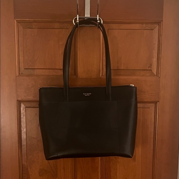 kate spade Handbags - kate spade Black Leather Tote with Front Slip Pocket